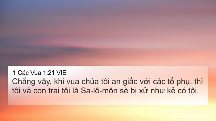 1 Các Vua 1:21 VIE Bible Verse Image