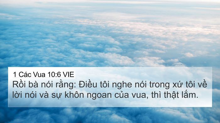 1 Các Vua 10:6 VIE Bible Verse Image