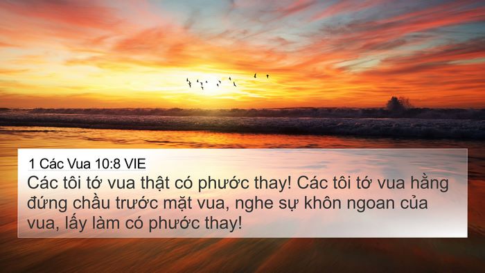 1 Các Vua 10:8 VIE Bible Verse Image
