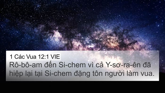 1 Các Vua 12:1 VIE Bible Verse Image