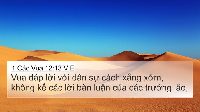 1 Các Vua 12:13 VIE Bible Verse Image