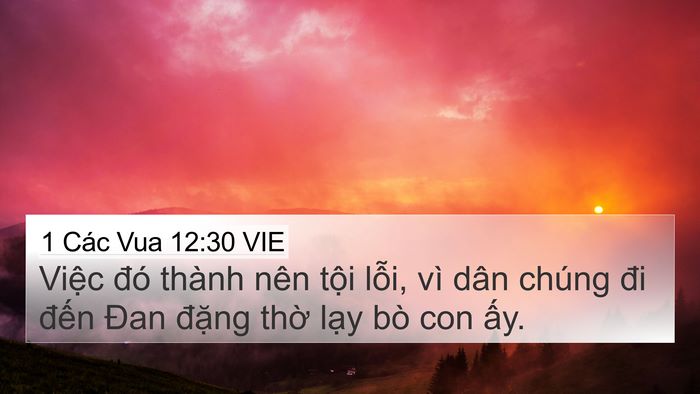 1 Các Vua 12:30 VIE Bible Verse Image