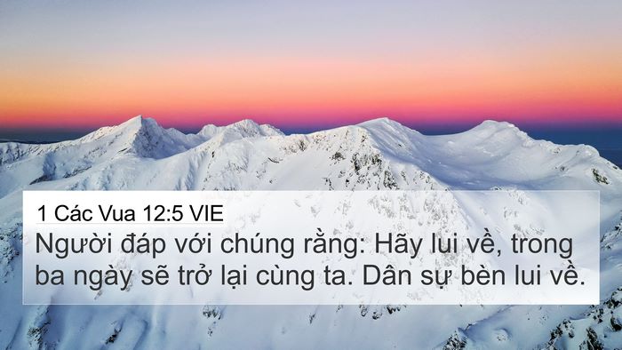 1 Các Vua 12:5 VIE Bible Verse Image
