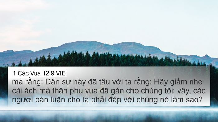 1 Các Vua 12:9 VIE 4K Wallpaper - mà rằng: Dân sự này đã tâu với ta - 4K Wallpaper Bible Verse