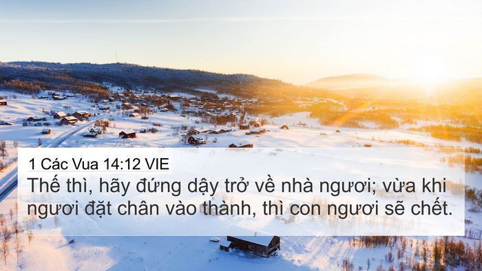 1 Các Vua 14:12 VIE Bible Verse Image
