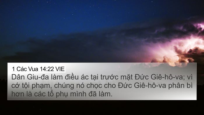 1 Các Vua 14:22 VIE Bible Verse Image