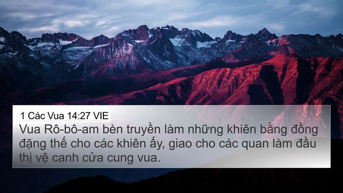 1 Các Vua 14:27 VIE Bible Verse Image
