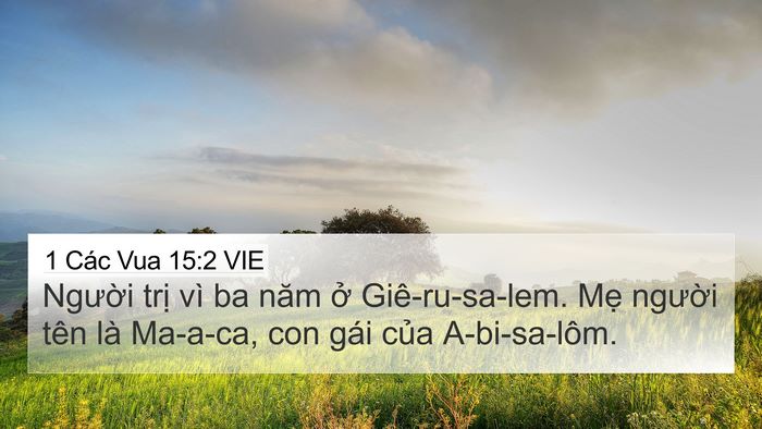 1 Các Vua 15:2 VIE 4K Wallpaper - Người trị vì ba năm ở Giê-ru-sa-lem. - 4K Wallpaper Bible Verse