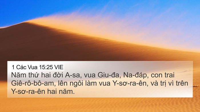 1 Các Vua 15:25 VIE Bible Verse Image