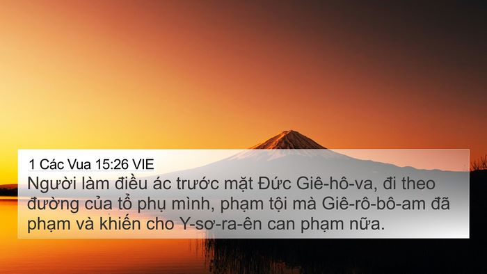 1 Các Vua 15:26 VIE Bible Verse Image