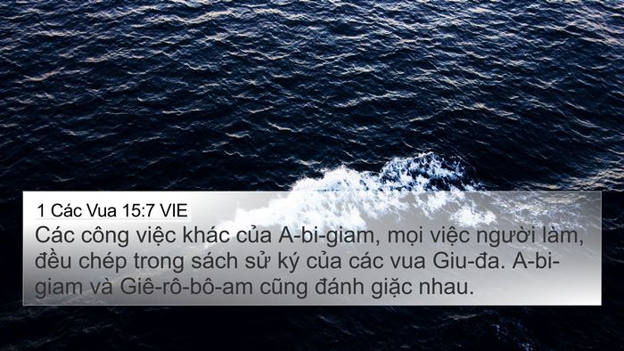 1 Các Vua 15:7 VIE 4K Wallpaper - Các công việc khác của A-bi-giam, mọi - 4K Wallpaper Bible Verse