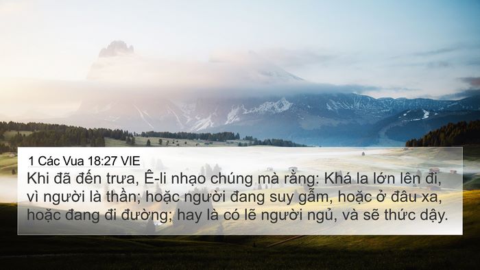 1 Các Vua 18:27 VIE Bible Verse Image