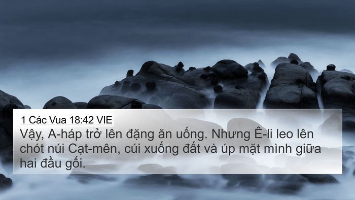1 Các Vua 18:42 VIE Bible Verse Image