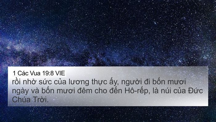 1 Các Vua 19:8 VIE Bible Verse Image
