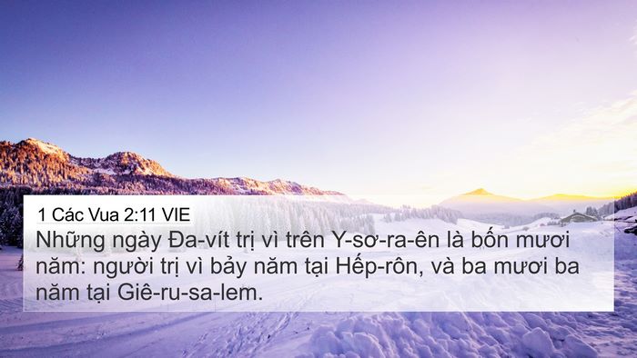 1 Các Vua 2:11 VIE 4K Wallpaper - Những ngày Đa-vít trị vì trên - 4K Wallpaper Bible Verse