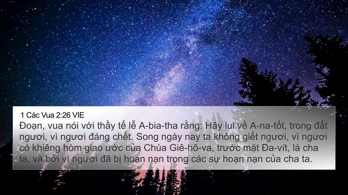 1 Các Vua 2:26 VIE Bible Verse Image
