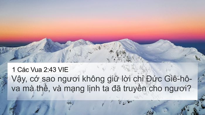 1 Các Vua 2:43 VIE Bible Verse Image