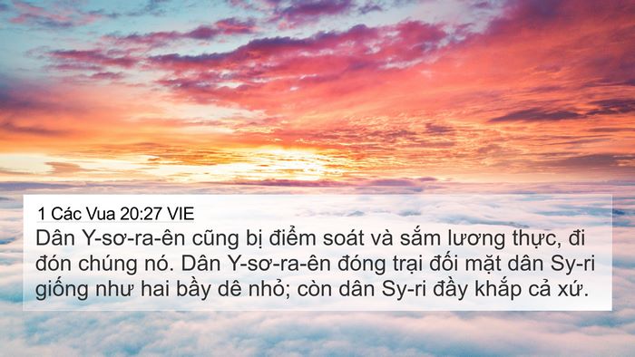 1 Các Vua 20:27 VIE Bible Verse Image