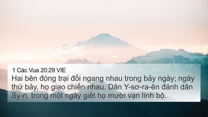 1 Các Vua 20:29 VIE Bible Verse Image