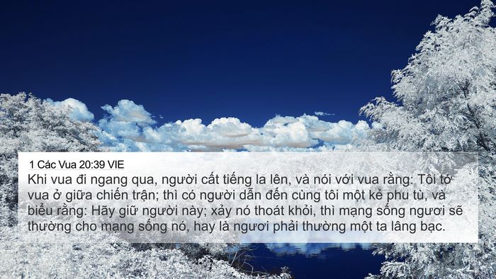 1 Các Vua 20:39 VIE Bible Verse Image