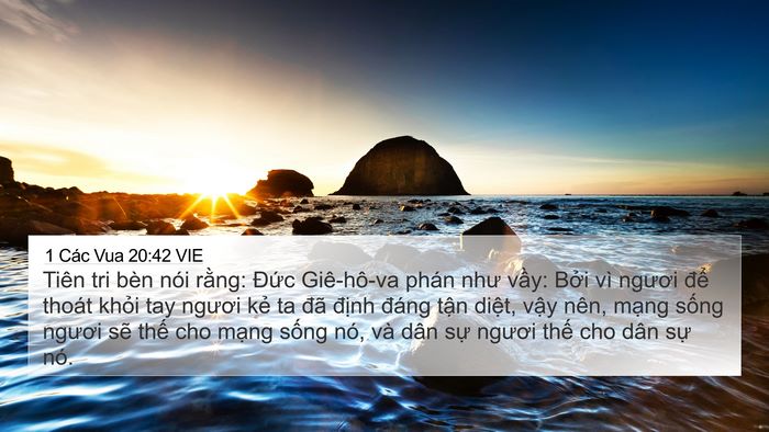 1 Các Vua 20:42 VIE Bible Verse Image