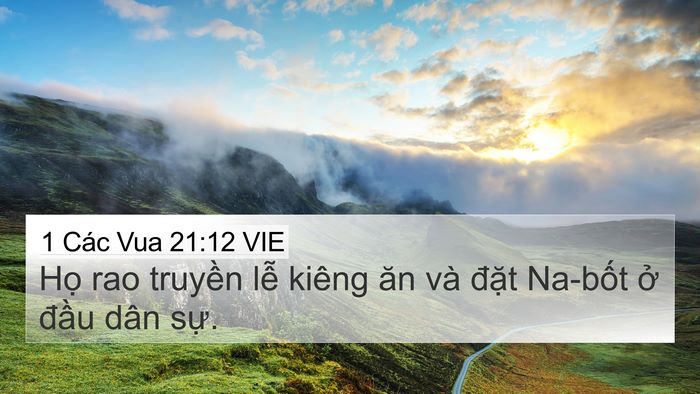 1 Các Vua 21:12 VIE Bible Verse Image