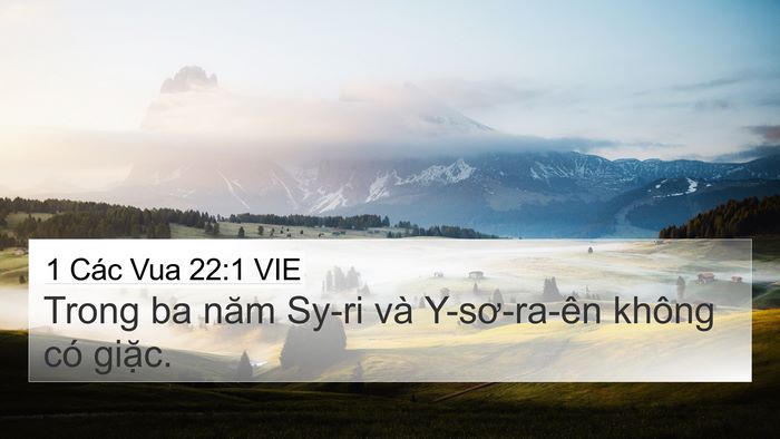 1 Các Vua 22:1 VIE Bible Verse Image