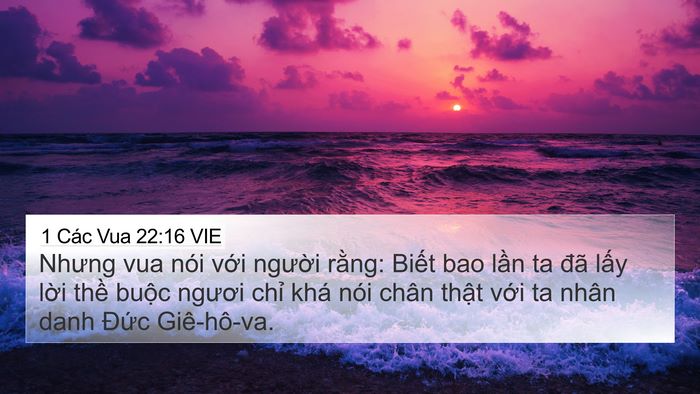 1 Các Vua 22:16 VIE Bible Verse Image