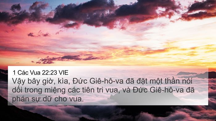 1 Các Vua 22:23 VIE Bible Verse Image