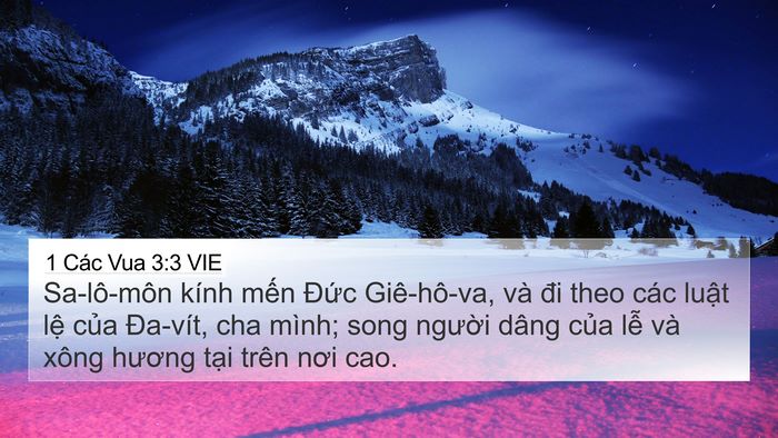 1 Các Vua 3:3 VIE 4K Wallpaper - Sa-lô-môn kính mến Đức Giê-hô-va, và - 4K Wallpaper Bible Verse