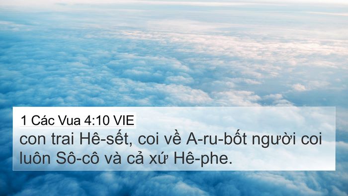 1 Các Vua 4:10 VIE Bible Verse Image