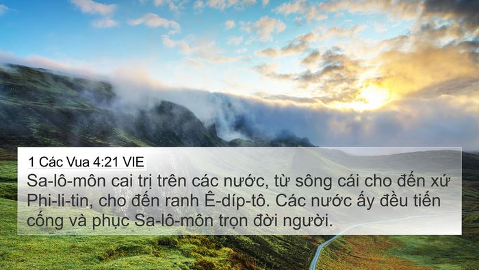 1 Các Vua 4:21 VIE Bible Verse Image