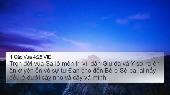 1 Các Vua 4:25 VIE Bible Verse Image