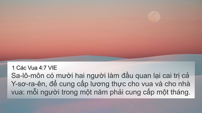 1 Các Vua 4:7 VIE Bible Verse Image