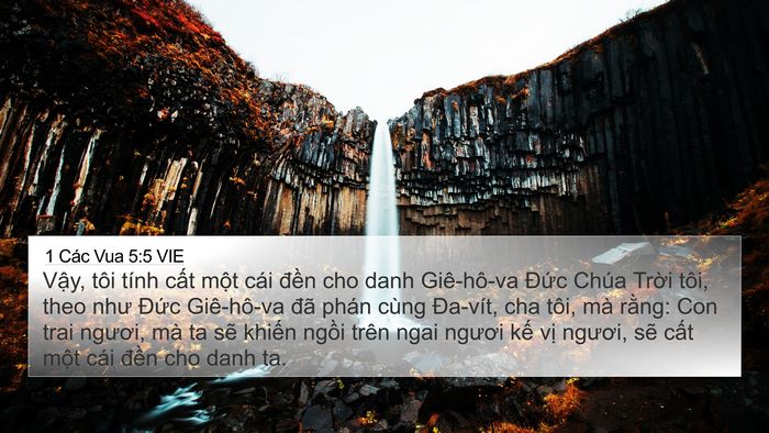 1 Các Vua 5:5 VIE Bible Verse Image