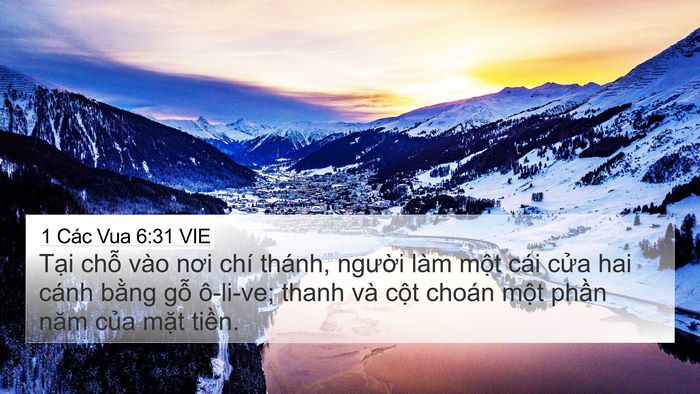 1 Các Vua 6:31 VIE Bible Verse Image