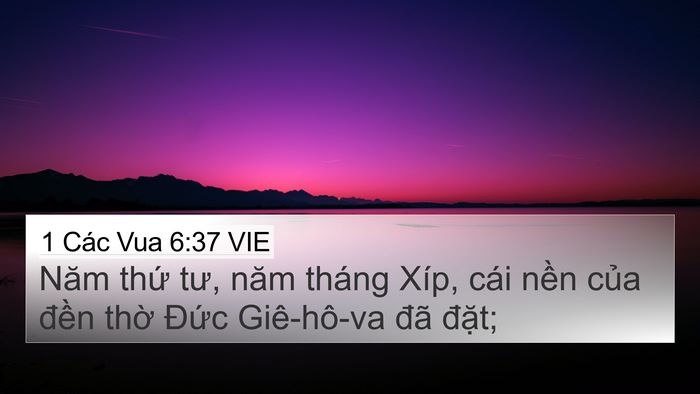 1 Các Vua 6:37 VIE Bible Verse Image