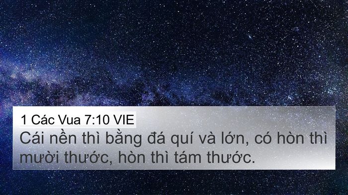 1 Các Vua 7:10 VIE 4K Wallpaper - Cái nền thì bằng đá quí và lớn, có - 4K Wallpaper Bible Verse