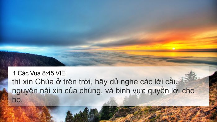 1 Các Vua 8:45 VIE Bible Verse Image