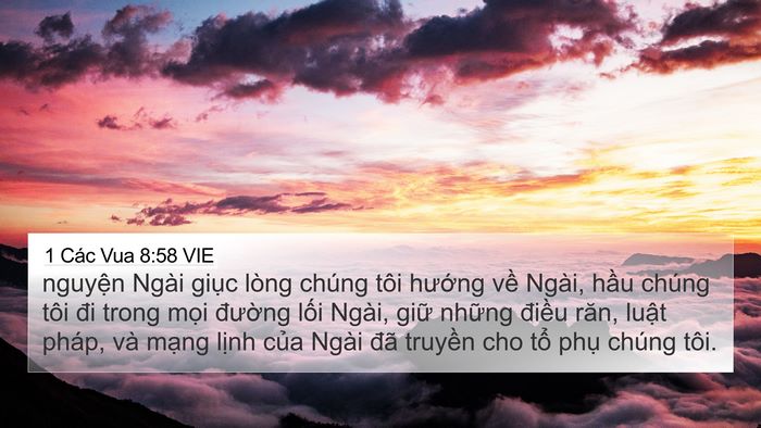 1 Các Vua 8:58 VIE Bible Verse Image
