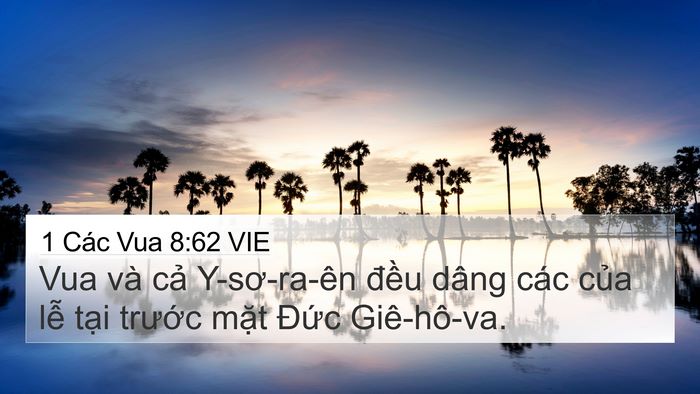 1 Các Vua 8:62 VIE Bible Verse Image