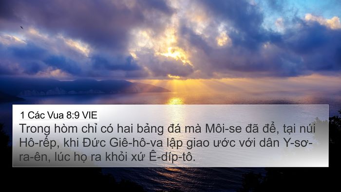 1 Các Vua 8:9 VIE Bible Verse Image