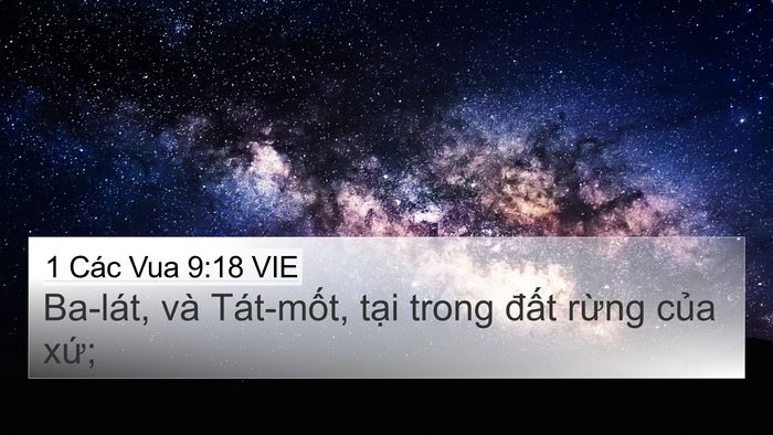 1 Các Vua 9:18 VIE Bible Verse Image
