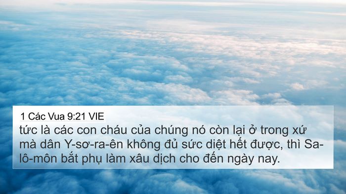 1 Các Vua 9:21 VIE Bible Verse Image