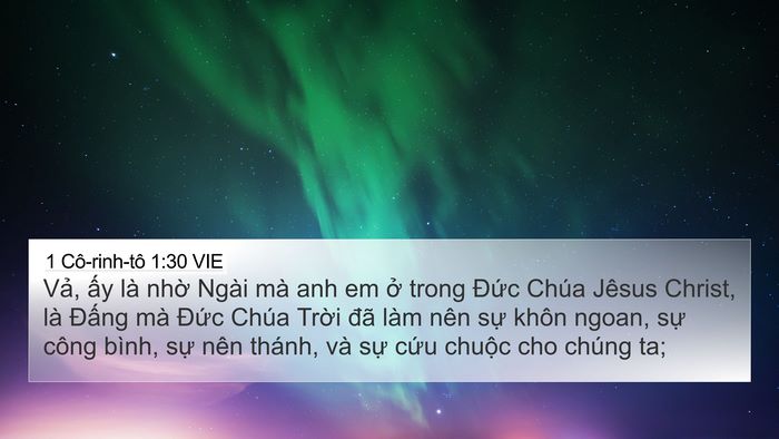 1 Cô-rinh-tô 1:30 VIE Bible Verse Image