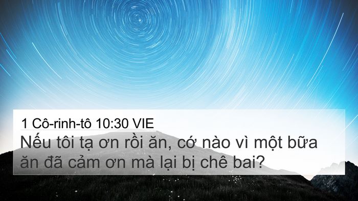 1 Cô-rinh-tô 10:30 VIE Bible Verse Image