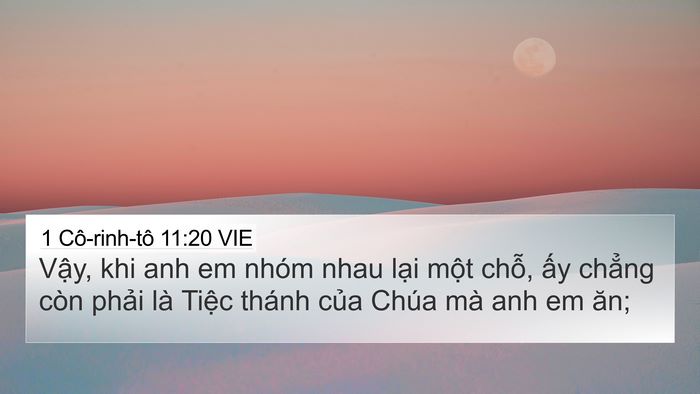 1 Cô-rinh-tô 11:20 VIE Bible Verse Image