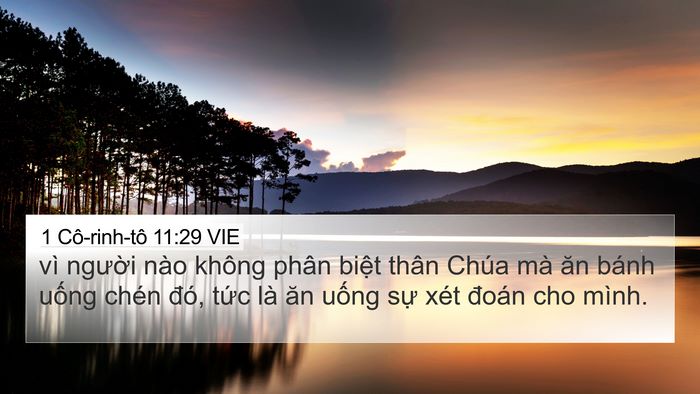 1 Cô-rinh-tô 11:29 VIE Bible Verse Image