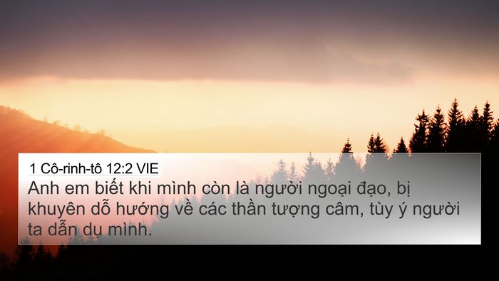 1 Cô-rinh-tô 12:2 VIE Bible Verse Image