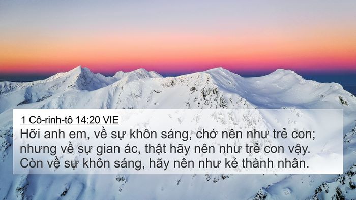 1 Cô-rinh-tô 14:20 VIE Bible Verse Image